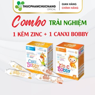 COMBO TRẢI NGHIỆM 1 Canxi hữu cơ cho bé CANXI BOBBY TW và 1 Kẽm ZIN C