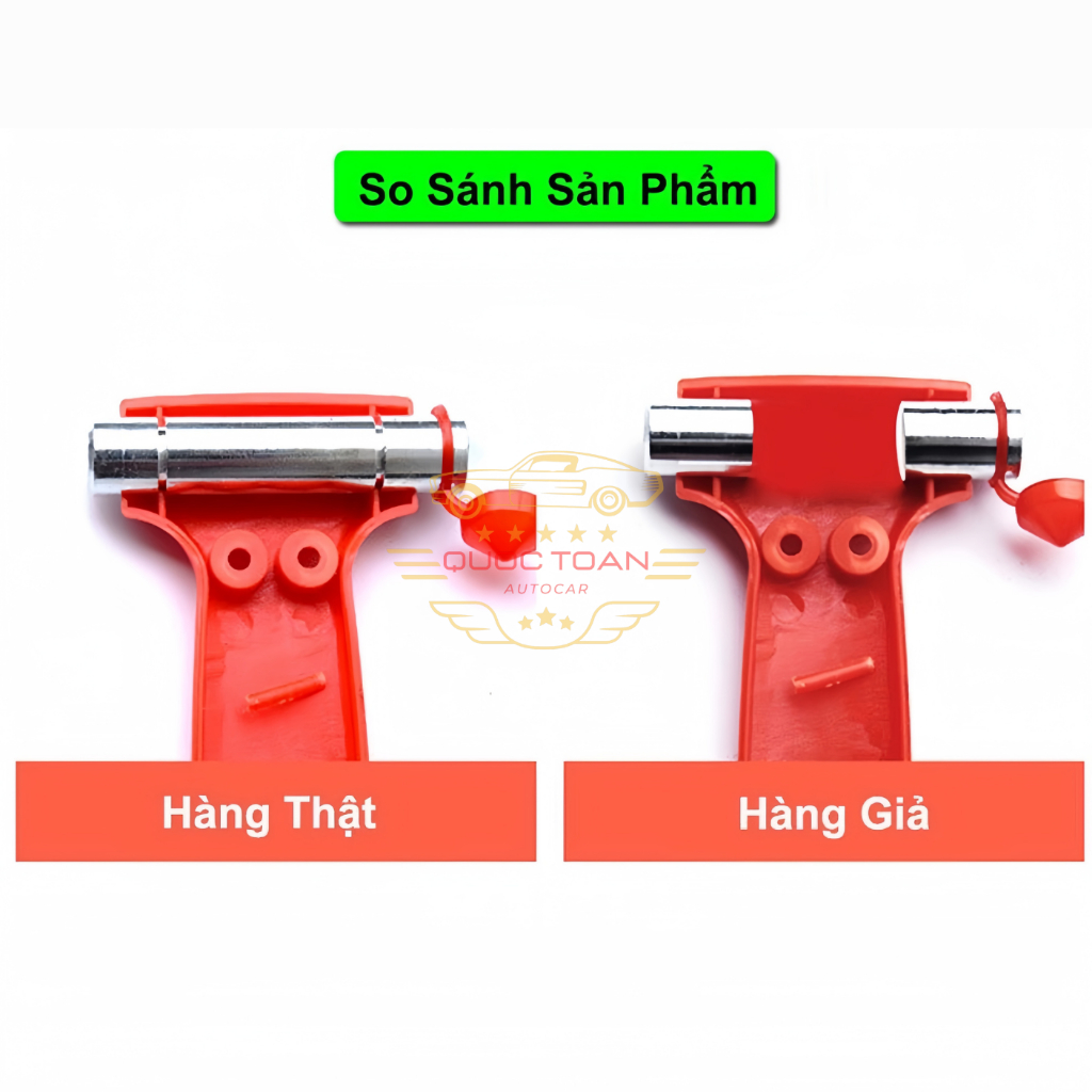 Búa đập kính oto, Búa cứu hộ phá kính thoát hiểm trường hợp nguy cấp 2in1, An Toàn, Dụng Cụ Đa Chức Năng Cho Xe Ô Tô