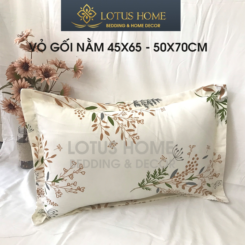 01 Vỏ gối nằm kích thước 50x70cm cotton poly nhiều màu sắc dễ thương - Lotus Home