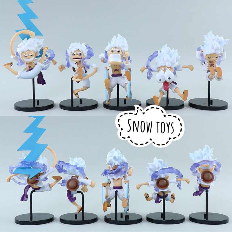 Mô hình One Piece - Luffy Gear 5 trạng thái thức tỉnh Thần mặt trời Nika - Monkey D Luffy Nika mũ rơm tóc bạc Gear 5