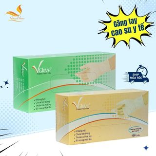Găng tay cao su y tế VGlove không bột