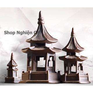Tháp 2 Tầng làm tiểu cảnh trang trí hồ bể cá, hòn non bộ