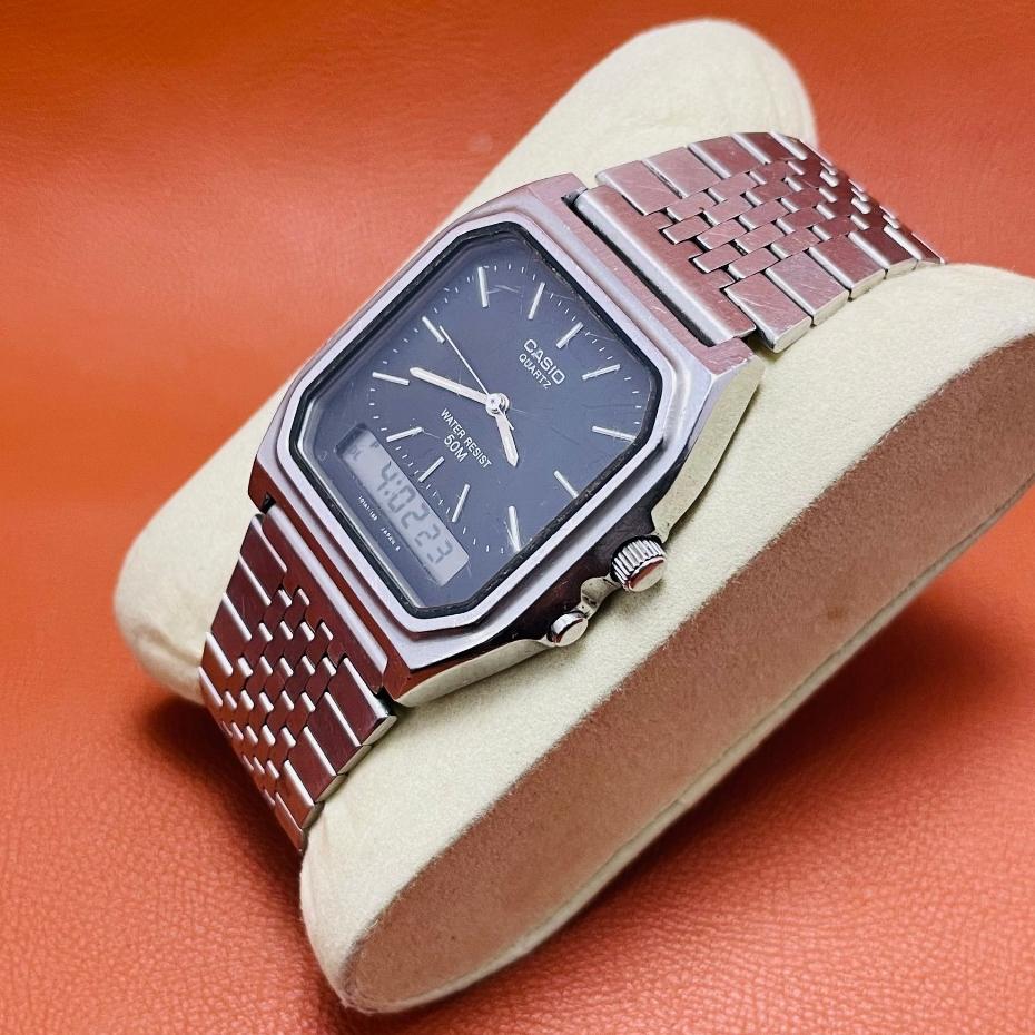 Đồng hồ nam Casio hai máy, nội địa Nhật