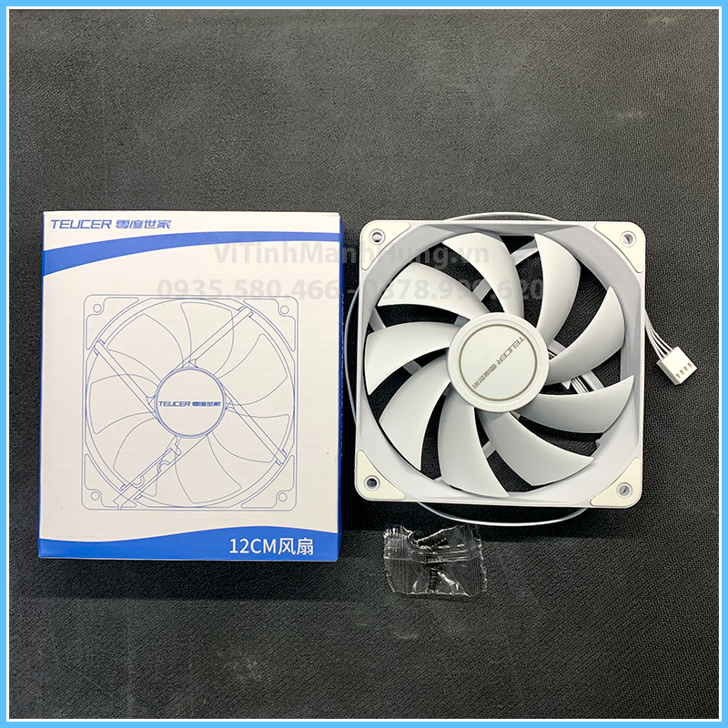 Quạt Teucer B12025 PWM, 12cm, 1800rpm, 78 CFM, 4 pin PWM.