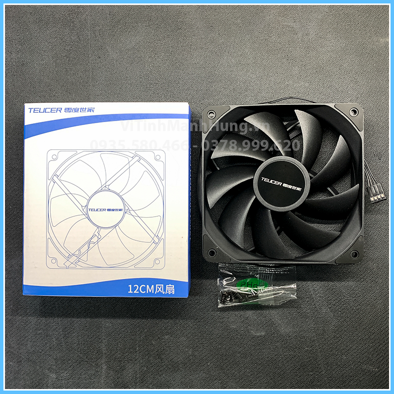 Quạt Teucer B12025 PWM, 12cm, 1800rpm, 78 CFM, 4 pin PWM.