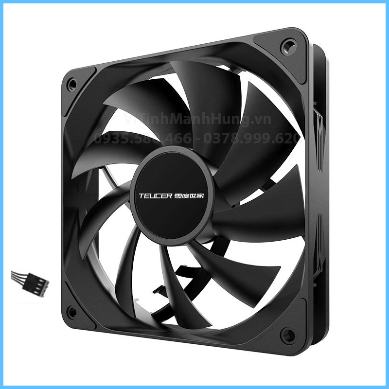 Quạt Teucer B12025 PWM, 12cm, 1800rpm, 78 CFM, 4 pin PWM.