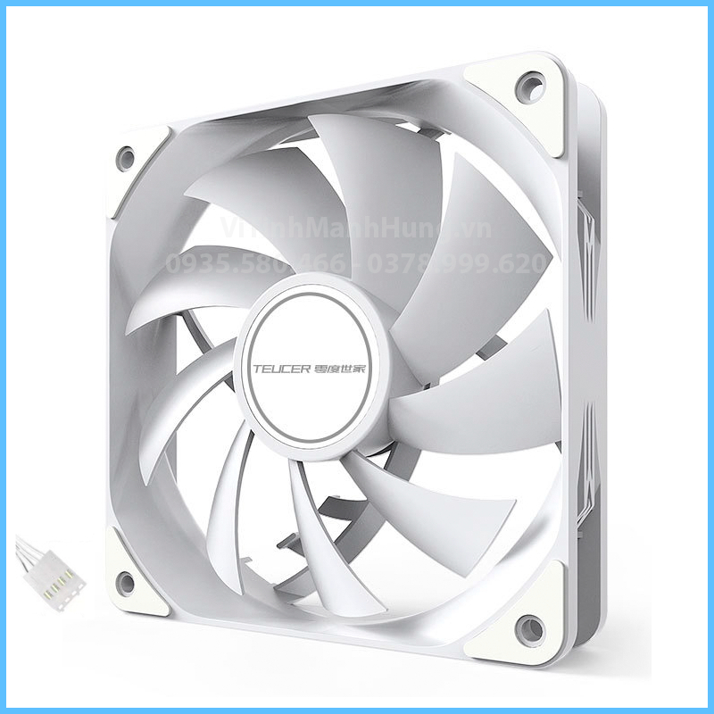 Quạt Teucer B12025 PWM, 12cm, 1800rpm, 78 CFM, 4 pin PWM.