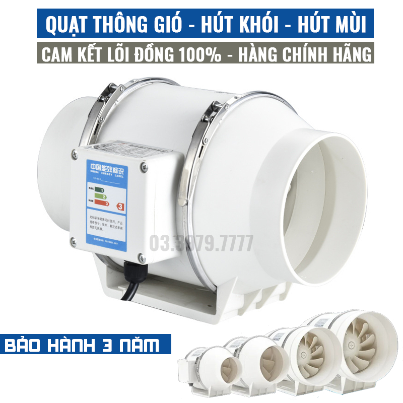 Quạt thông gió Quạt hút mùi hút khói công nghiệp lõi đồng chính hãng 40-130W