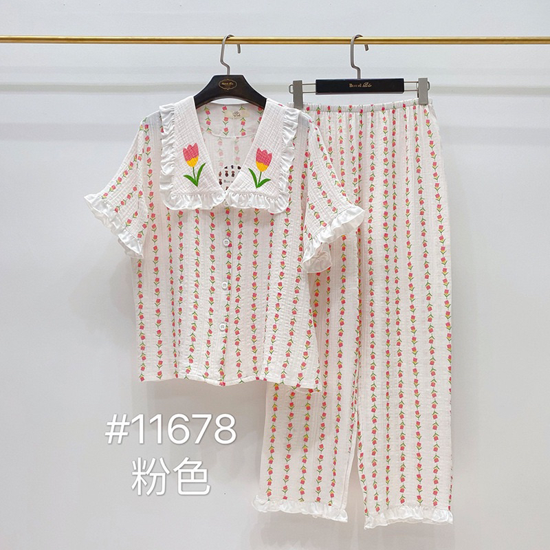 Bộ pijama cộc tay ngắn quảng châu,đồ mặc nhà cao cấp sale