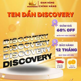 Tem Dán Xe – Chữ Nổi Dán Xe DISCOVERY – Tem Dán Xe Ô Tô Mạ Crom Trang Trí Xe Hơi, 3 Màu Lựa Chọn