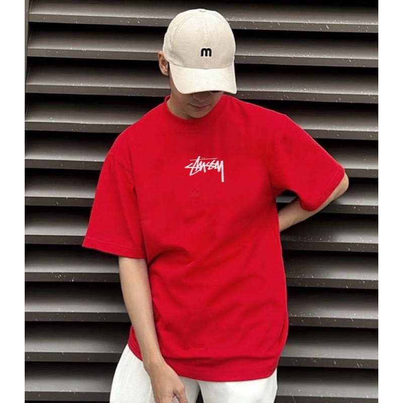 Áo Thun Stu-ssy Đỏ Nhiều Mẫu Unisex Form rộng vải 100% cotton Co Dãn 2 Chiều - Sản Phẩm Như Ảnh - Full Tem Tag Túi Zip