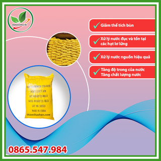 Chất trợ lắng bể cá, bể bơi PAC 31%. Bao 5kg
