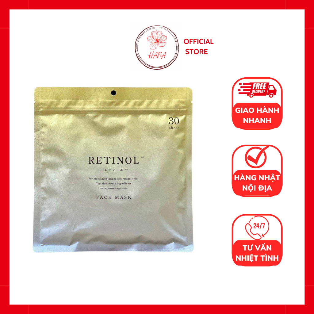 Mặt nạ Retinol nội địa Nhật 30 miếng