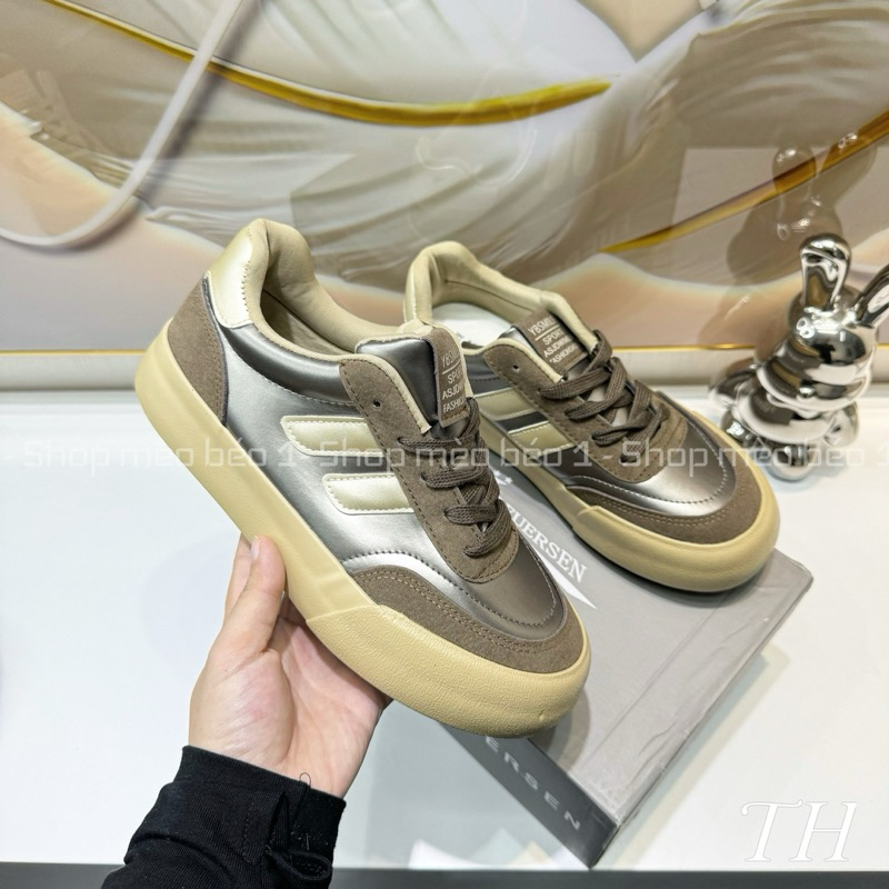 Giày thể thao kẻ chéo pha màu đế bánh mỳ fullbox hàng quảng châu cao cấp