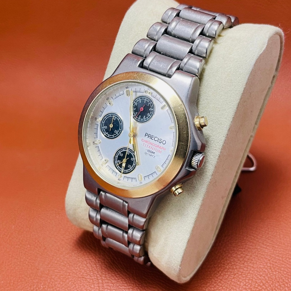 Đồng hồ nam Preciso Nhật 6 kim titanium