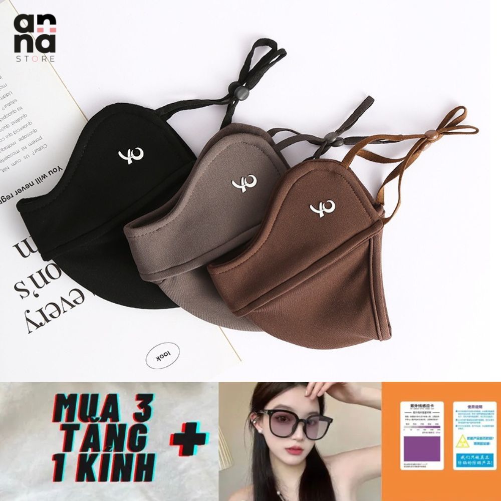 Khẩu Trang Chống Tia UV Lót Nỉ Có Gọng YO (Combo 3 chiếc Tặng Kính) - Phiên bản Thu Đông Có Gọng P2