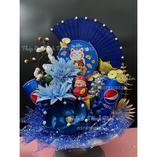 Set phụ kiện trang trí tháp bánh full xanh
