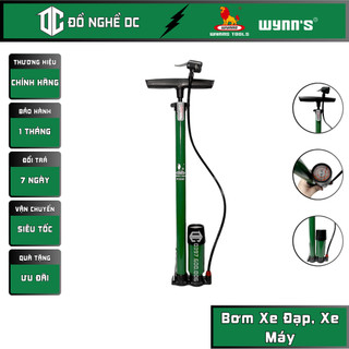 Bơm Xe Đạp, Xe Máy, Bơm Bóng Có Đồng Hồ Đo Áp Suất 150 PSI W3244D Wynn's, hợp kim nhôm dùng bơm xe bơm bóng đá thú nhún