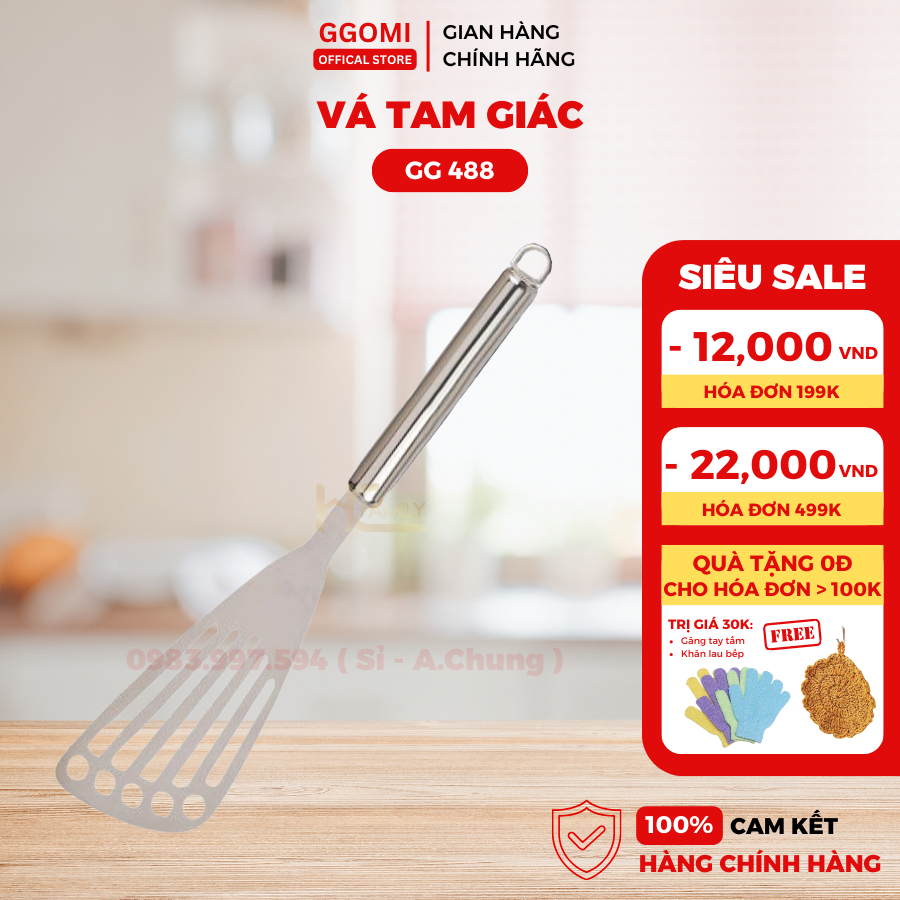 Vá tam giác Ggomi GG488 dùng để xào, lật đồ ăn