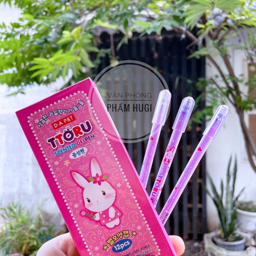 Hộp 12 Cây Bút Gel Nho TTORU chính hãng D.A P&T  chuyên dùng cho học sinh tiểu học