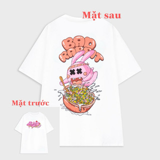 áo thun thỏ hồng tay lỡ unisex, có bigsize trên 100kg