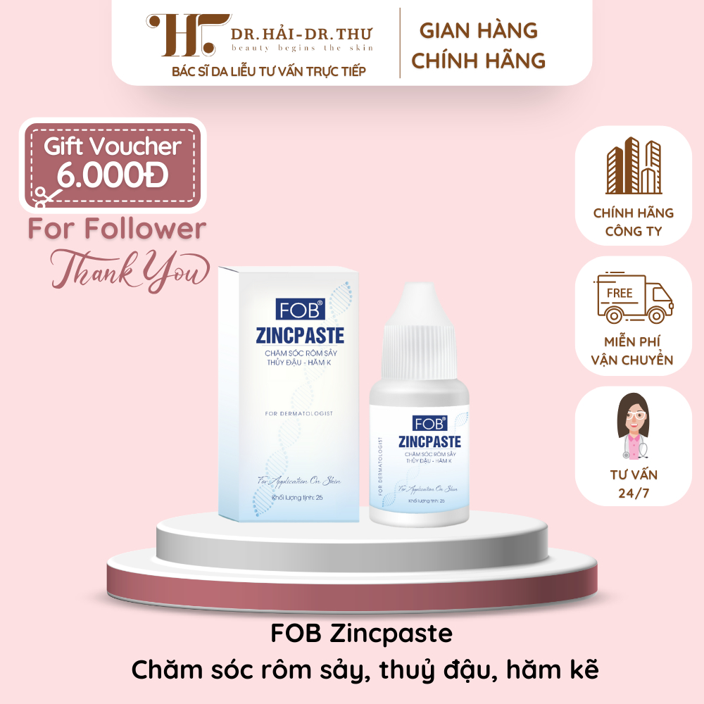 [CHÍNH HÃNG] FOB Zincpaste - Chăm sóc rôm sảy, thuỷ đậu, hăm kẽ