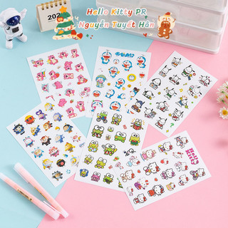 Hình dán chống thấm nước gấu dâu Lotso - Hello Kitty - Doremon - Kuromi - Pochacco - Pom Purin - Melody - Doraemon