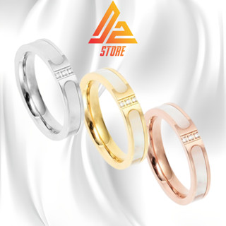 Nhẫn xà cừ DZ Seakiss v2 khắc tên theo yêu cầu cặp đôi thời trang Titanium 316L [Bảo Hành 5 năm]