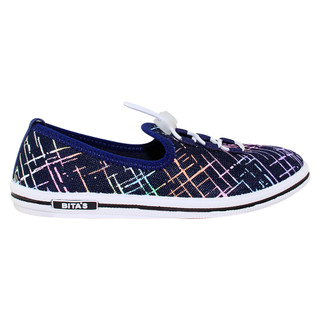 Giày vải bé gái Bita's GVBG.103 (Xanh biển + Navy+ Cam san hô)