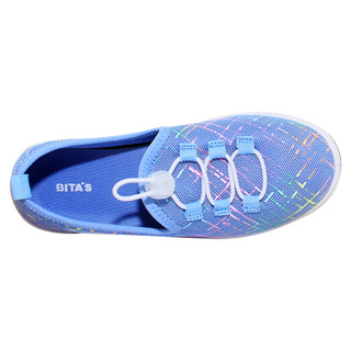 Giày vải bé gái Bita's GVBG.103 (Xanh biển + Navy+ Cam san hô)
