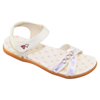 Sandal đế bằng bé gái Bita's SOB.287 (Đen + Hồng sen + Kem)