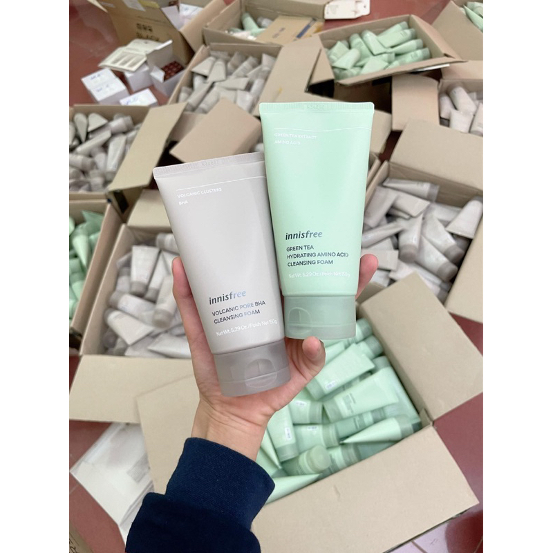 Sữa Rửa Mặt Innisfree Trà Xanh, Tro Núi Cleanser 150g