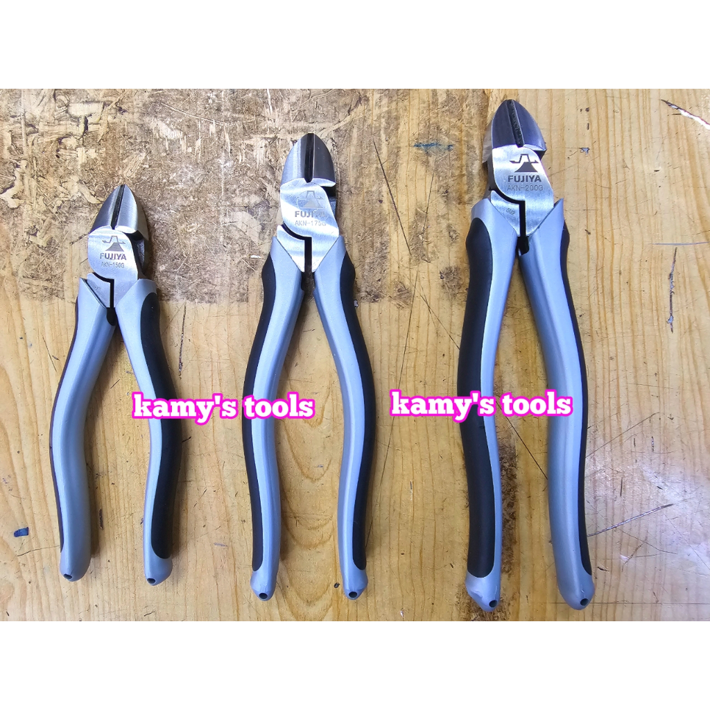 Kìm cắt lệch tâm Fujiya cán đen xám AKN-150G AKN-175G AKN-200G cao cấp