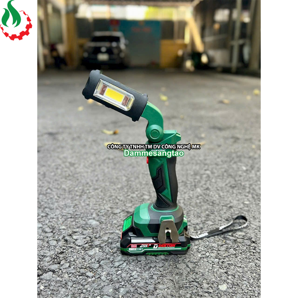 Đèn LED xoay gập pin 21V Dekton M21-D360LM độ sáng 180-360 Lumens