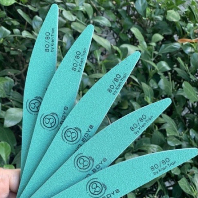 dũa chiếc lá thông số nhám 80/80, dũa móng đắp bột đắp gel