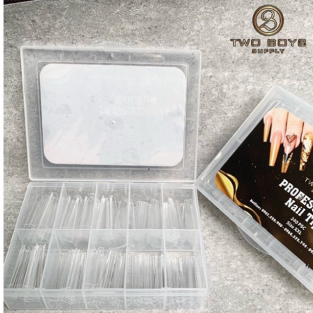 Móng tip size xxl,móng tip nối,hộp 240cái,phụ kiện làm móng,phụ kiện nail