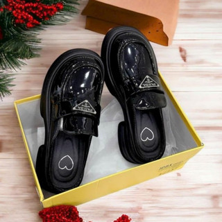 Giày sục đốc, sục oxford Nữ PanDa cao 5_6cm da mềm
