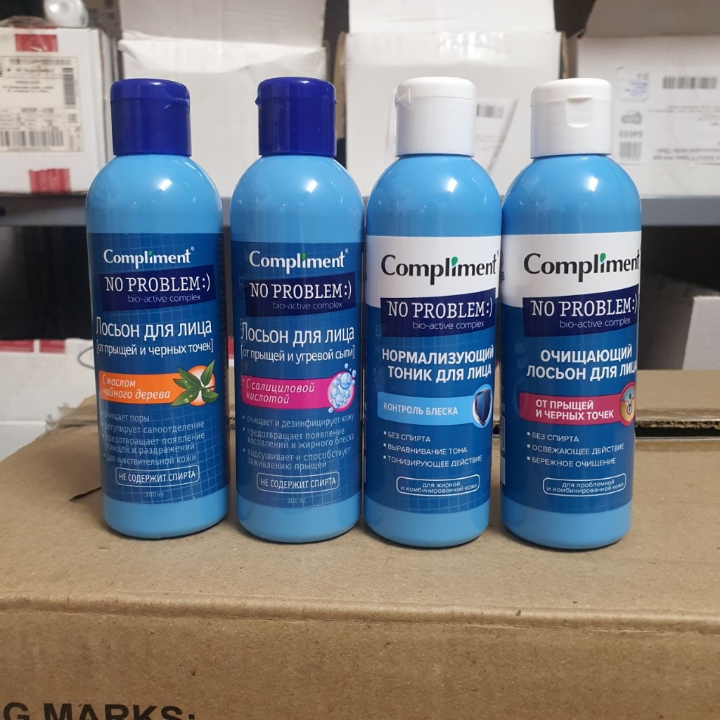 Toner BHA Compliment No Problem 200ml Làm Sạch Sâu, Giảm dầu Mụn Trên Da