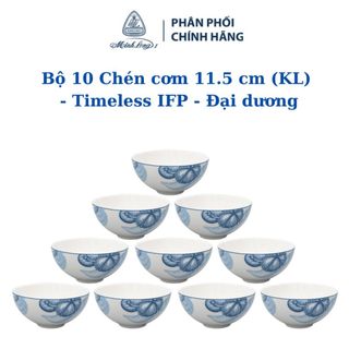 Bộ 10 chén cơm timeless ifp đại dương - gốm sứ cao cấp minh long i
