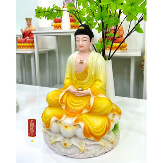 TƯỢNG PHẬT A DI ĐÀ 30cm y vàng ( bột đá thạch anh)