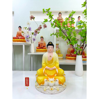 TƯỢNG PHẬT A DI ĐÀ 30cm y vàng ( bột đá thạch anh)
