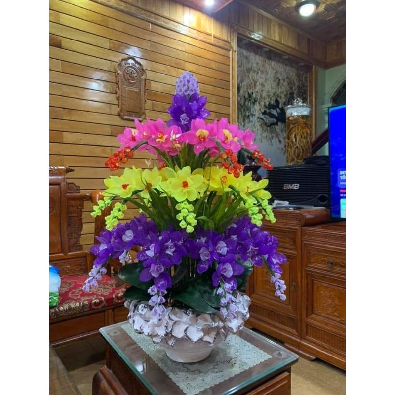nguyên liệu tự làm mẫu hoa lan 25 cành(chưa kèm chậu cắm)
