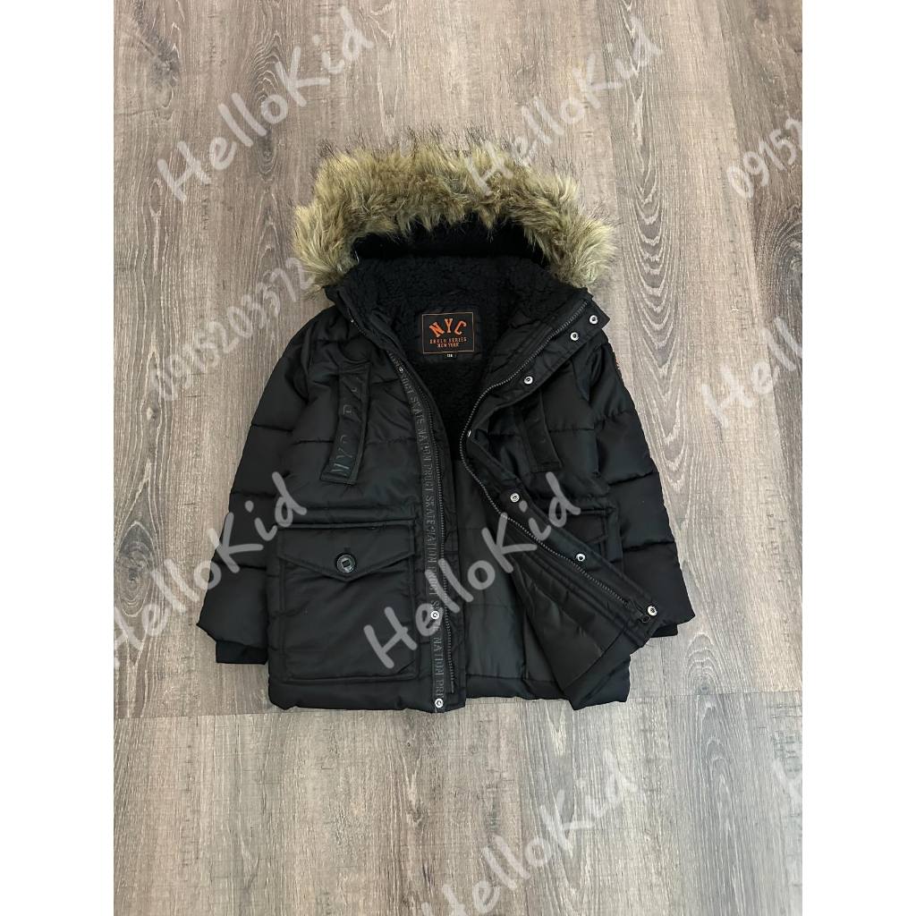 Áo khoác parka CA size đại viền khoá chữ bé trai
