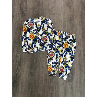 Bộ nhung co giãn chú cứu hoả Sam cho bé