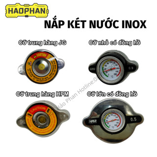 Nắp két nước ô tô, xe tải, máy công trình HPM, nắp két nước làm mát động cơ có đồng hồ đo nhiệt