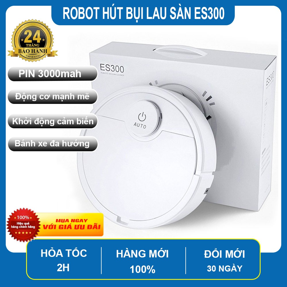 Giá Hot Robot Hút Bụi, Robot Hut Bui - Công Suất Lớn, Hút Siêu Khỏe, Nguồn Cảm Ứng. Bảo Hành Uy Tín. Mua Ngay. ES300