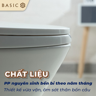 Nắp và bệ ngồi đóng êm Basic BS-102