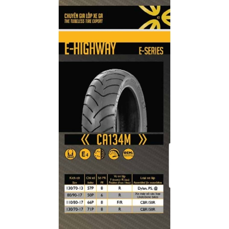 Lốp 110/80-17 độ size lớn Exiter/winner 135/150, trước legend 150 ko săm hàng xuất khẩu.