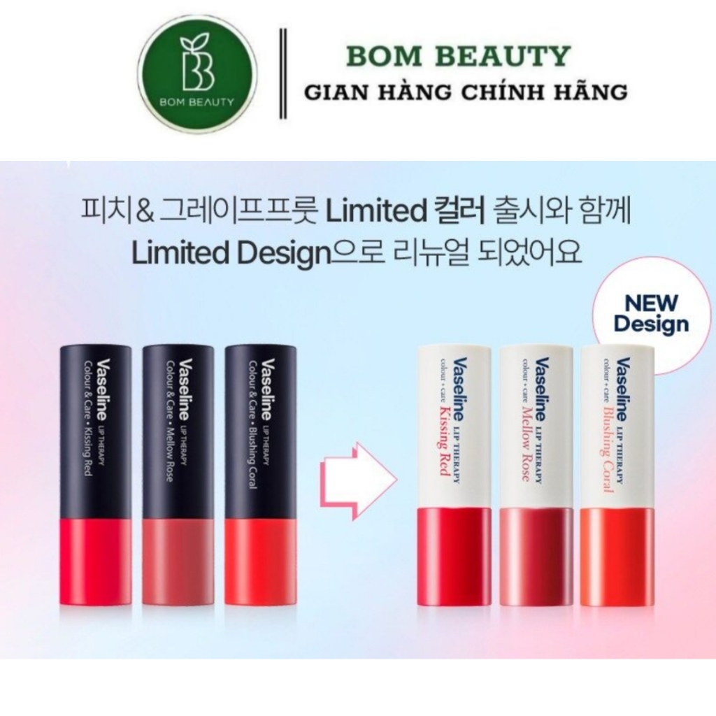 Son dưỡng có màu Vaseline lip Therapy colour stick 4.2g đủ bill