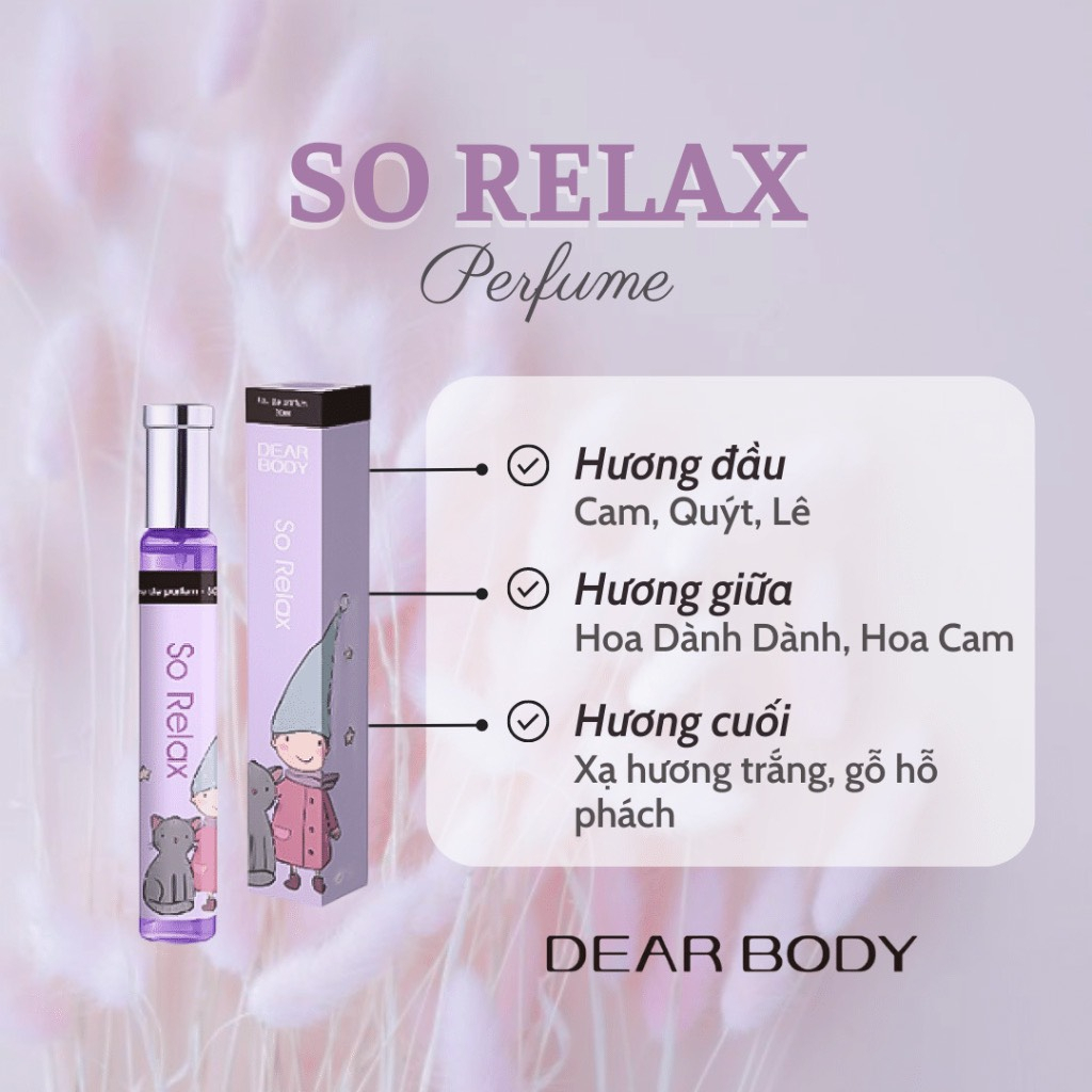 Nước Hoa Mini 30ml - DEAR BODY Perfume - So Relax